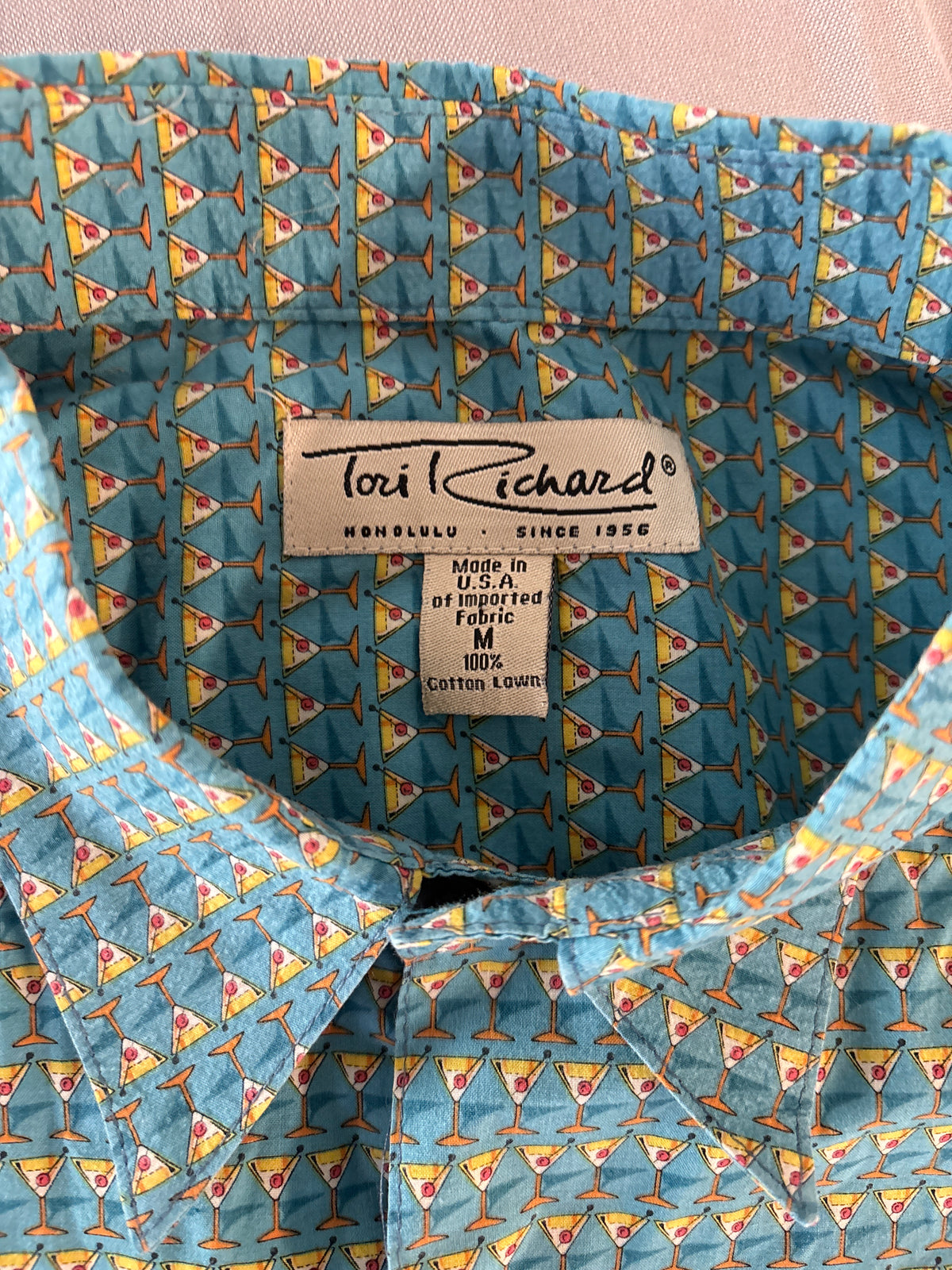 Tory Richard Hawaiian Shirt 100%Cotton short sleeve size M. #5