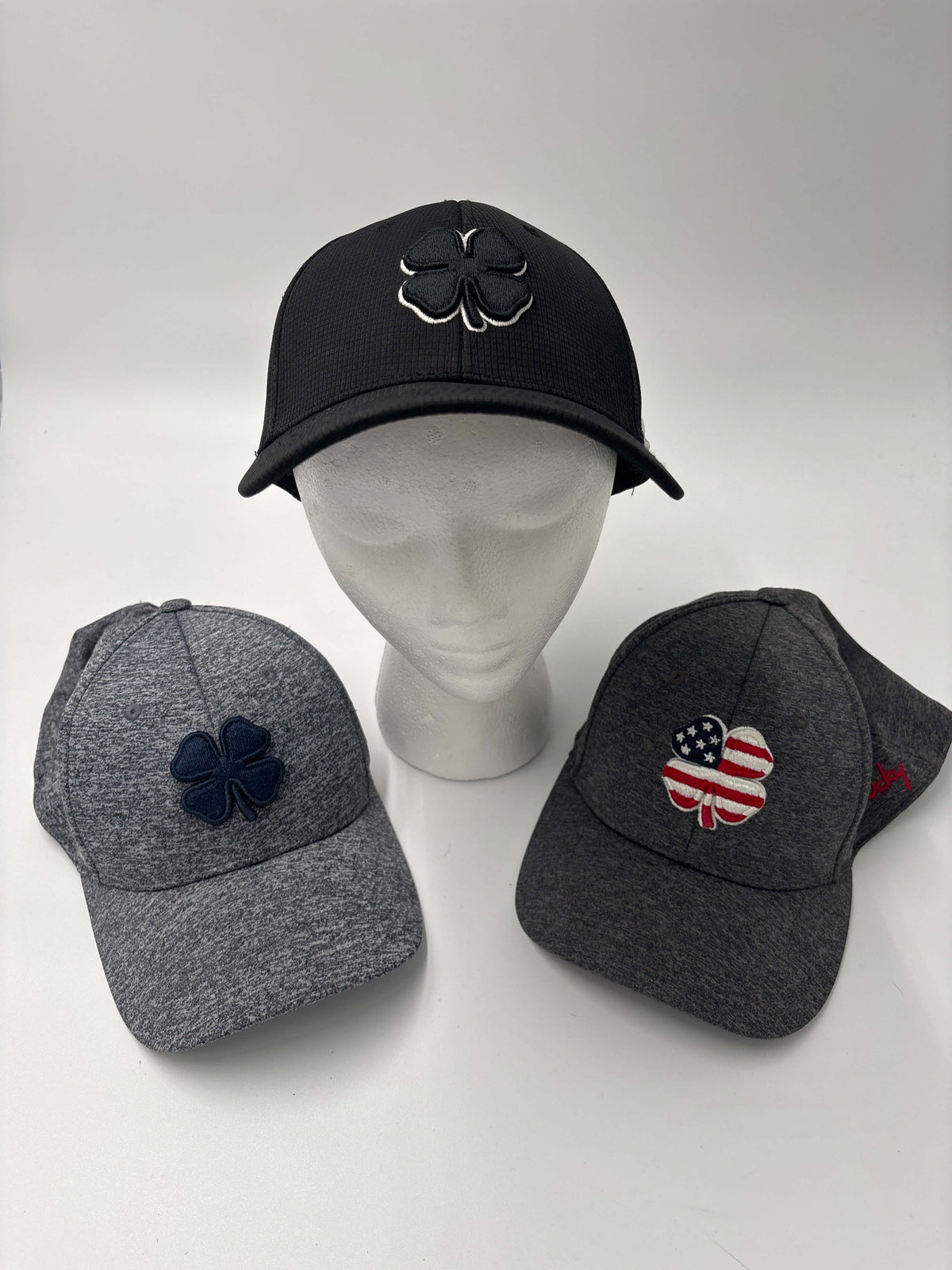 3 Black Clover L/XL Fitted Hats