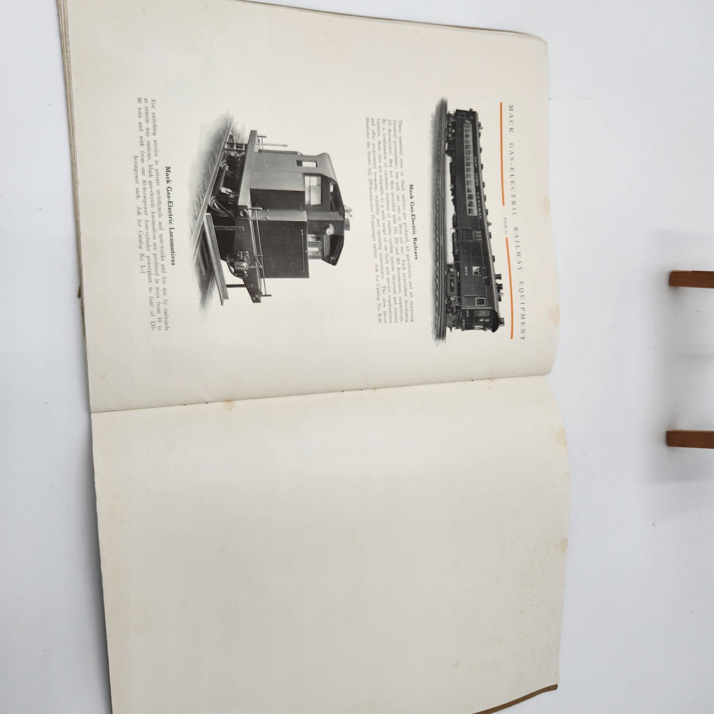 1929 Mack Model AB Truck Catalog 17 w/ Factory Letter & Badin NC Receipt Stamp