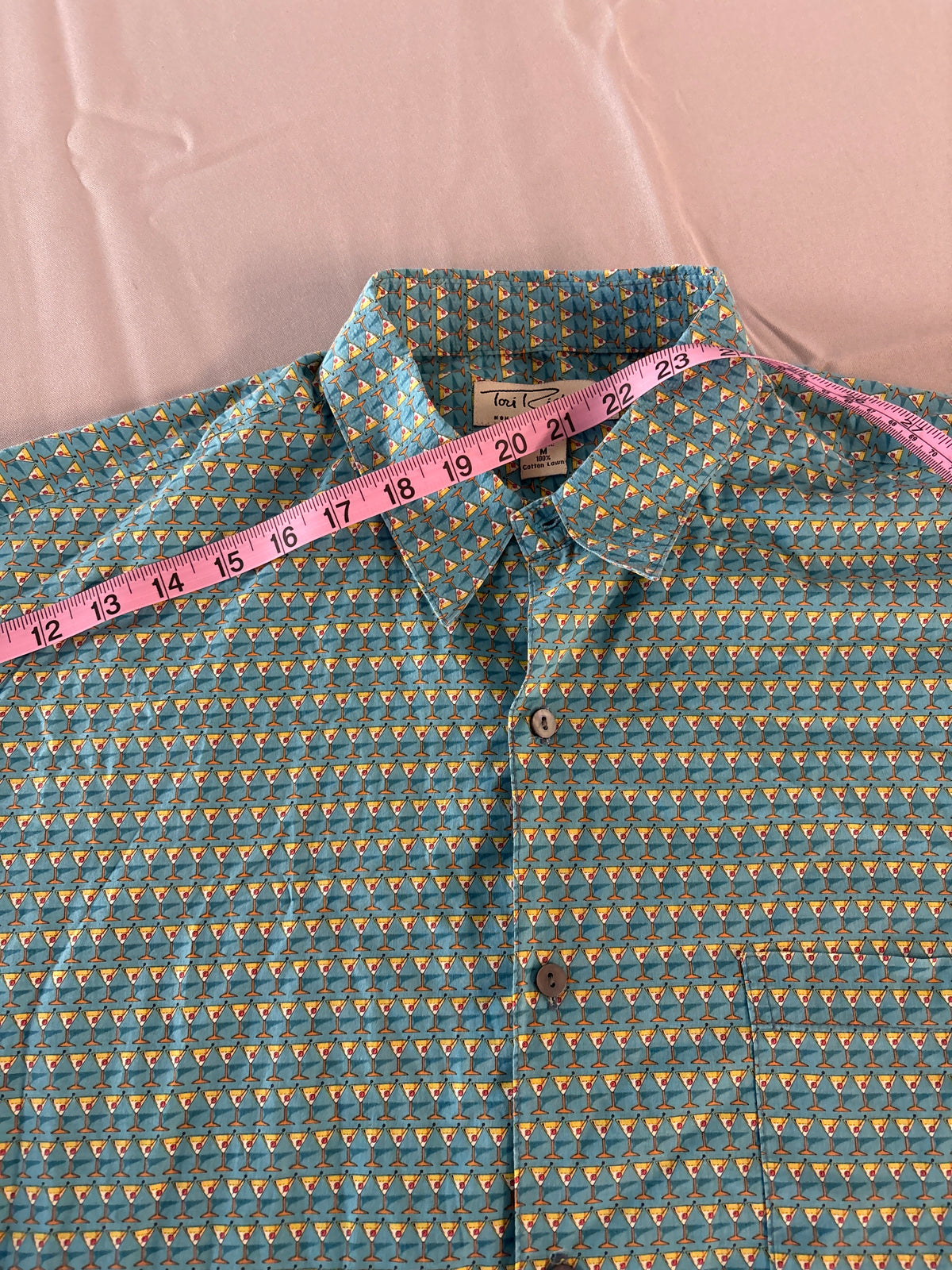 Tory Richard Hawaiian Shirt 100%Cotton short sleeve size M. #5