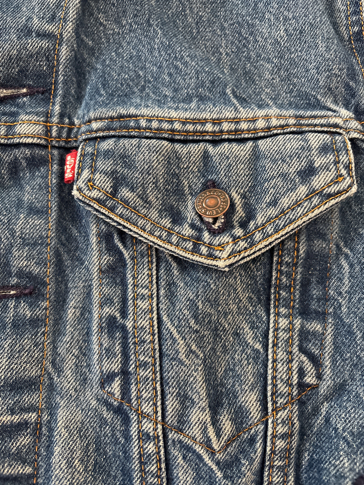 VTG 1986 Levi’s Denim Trucker Jacket – Classic Medium Wash Americana Vintage
