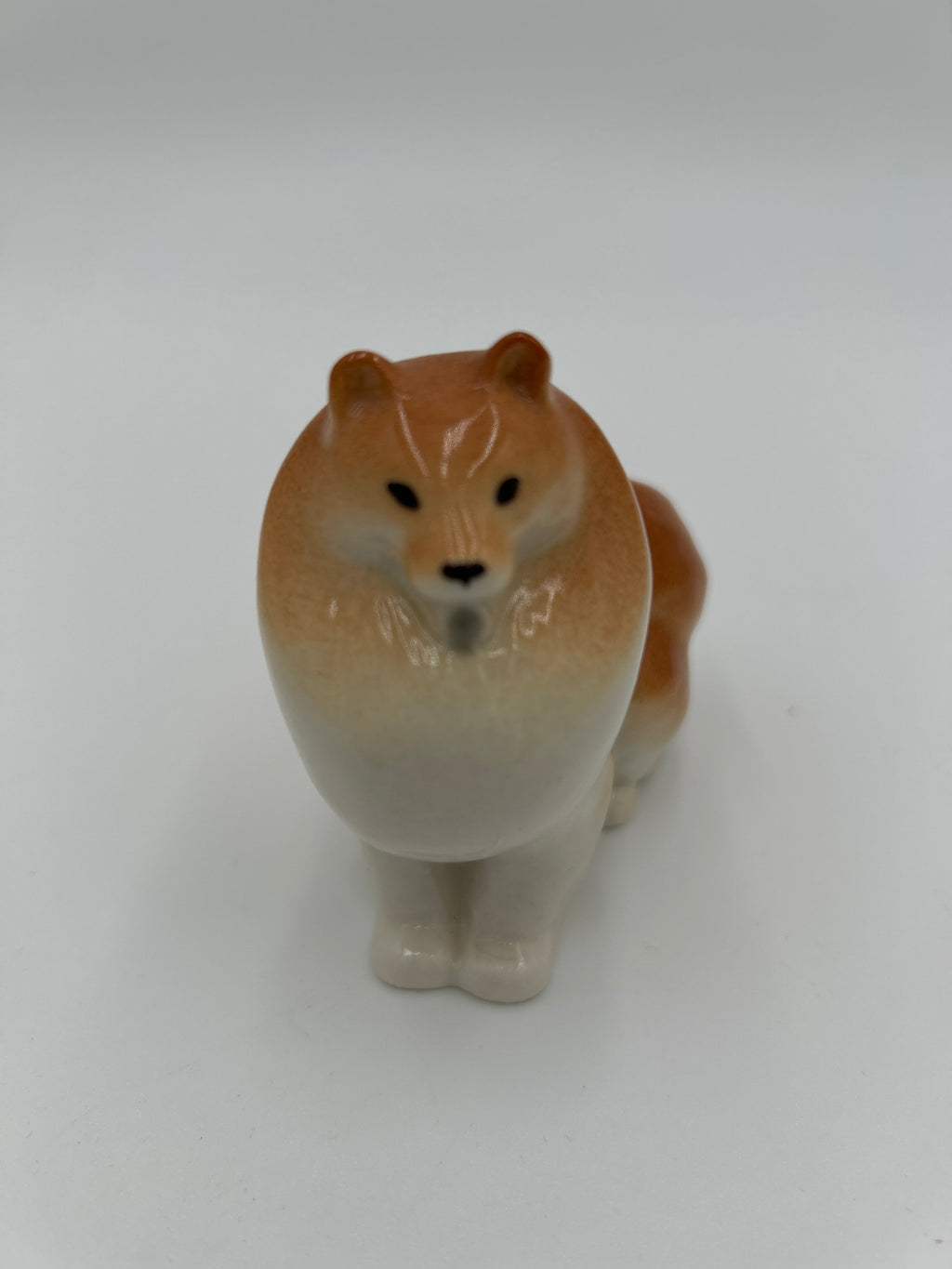 Vintage Lomonosov Russian Porcelain Pomeranian Dwarf Spitz Dog Figurine LFZ