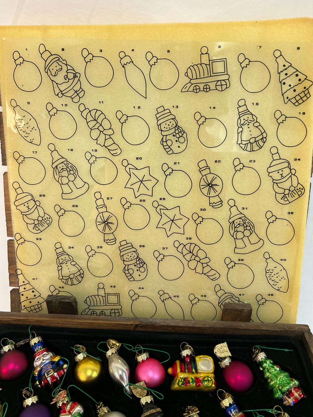Vintage 48 piece Thomas Pacconi Mini Glass Christmas Ornaments