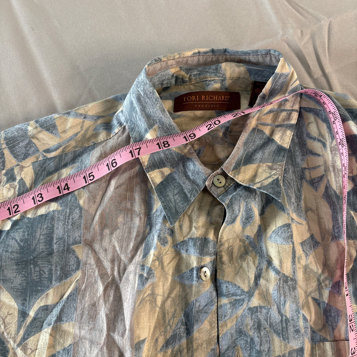 Tory Richard Hawaiian 100% Cotton short sleeve shirt size M #7