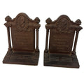Vintage Bradley & Hubbard Cast Iron Bookends – Henry Wadsworth Longfellow Art Deco Set of 2
