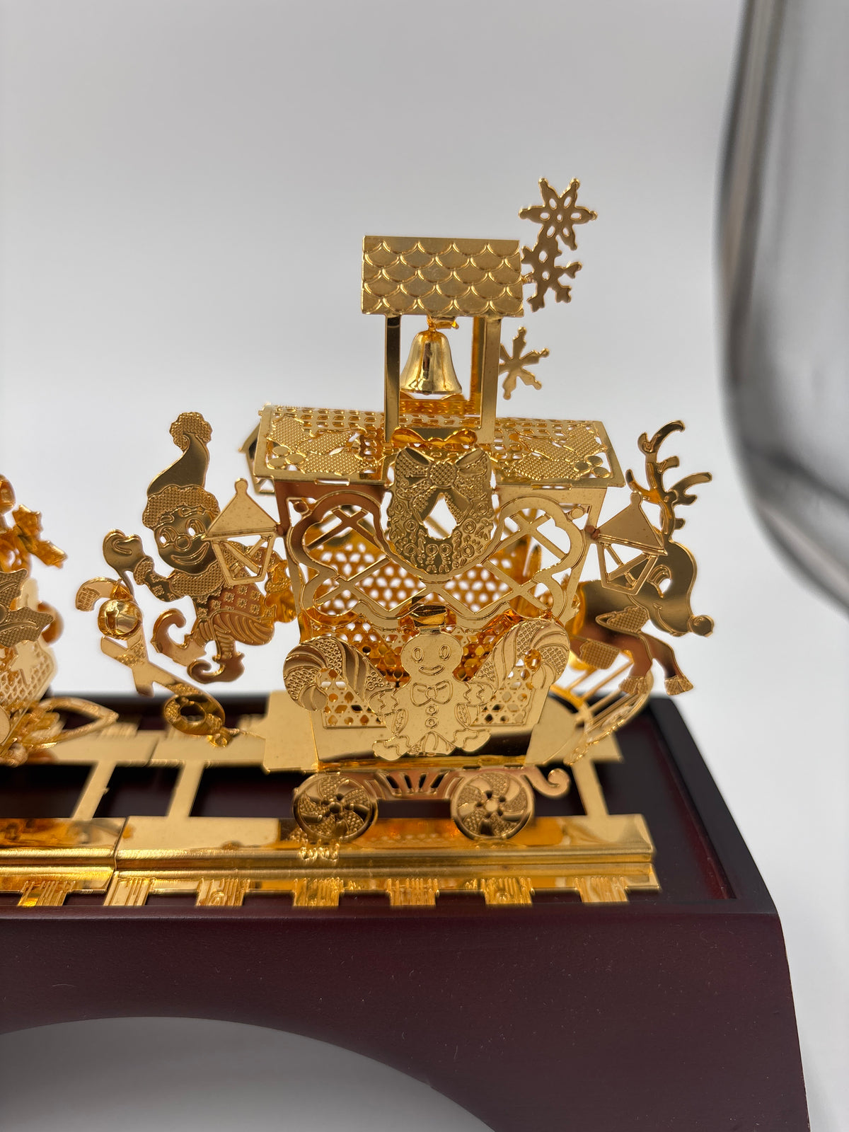 The Danbury Mint Santa’s Gold Christmas Train in Box