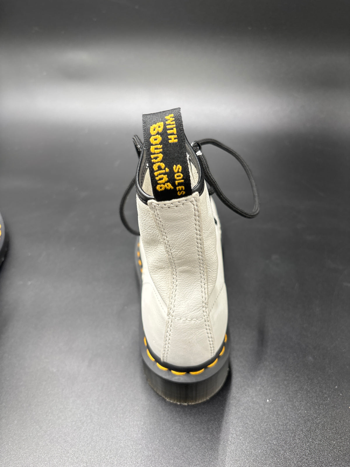 Dr. Martens Women White Laced Combat Boots US size 5 JY004