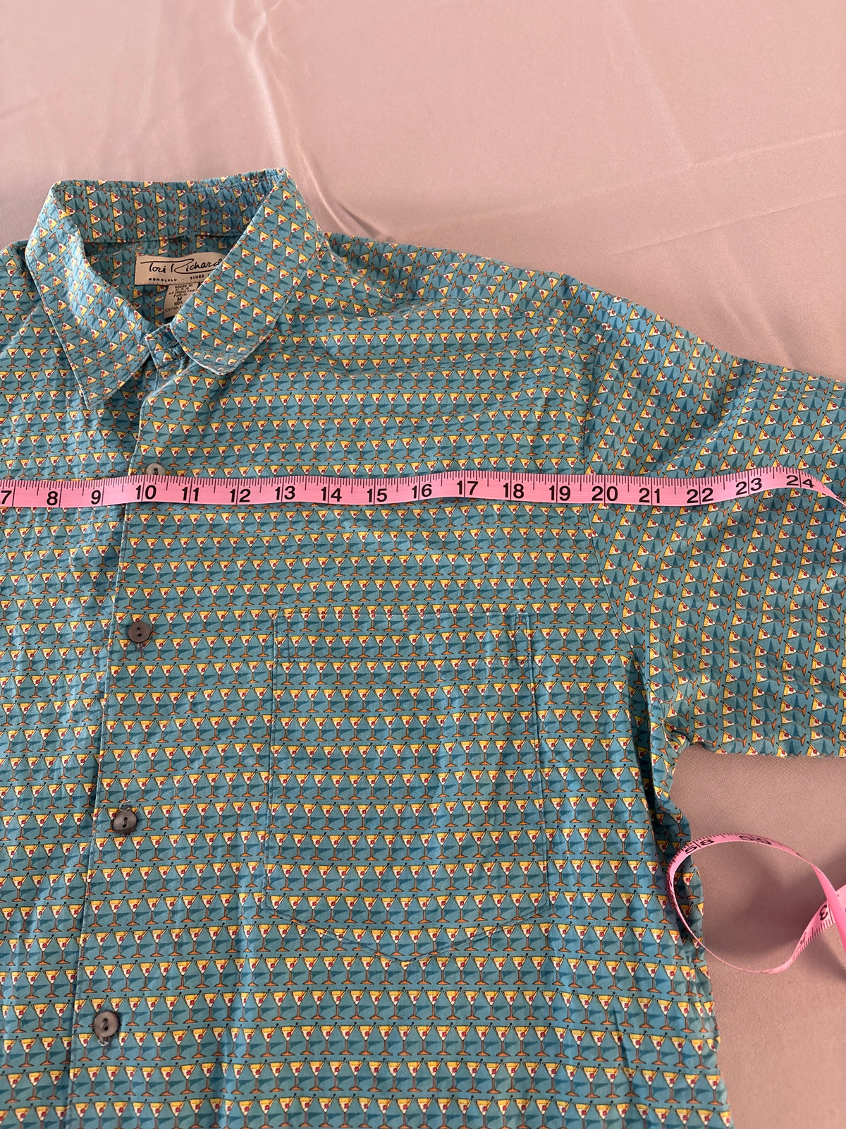 Tory Richard Hawaiian Shirt 100%Cotton short sleeve size M. #5