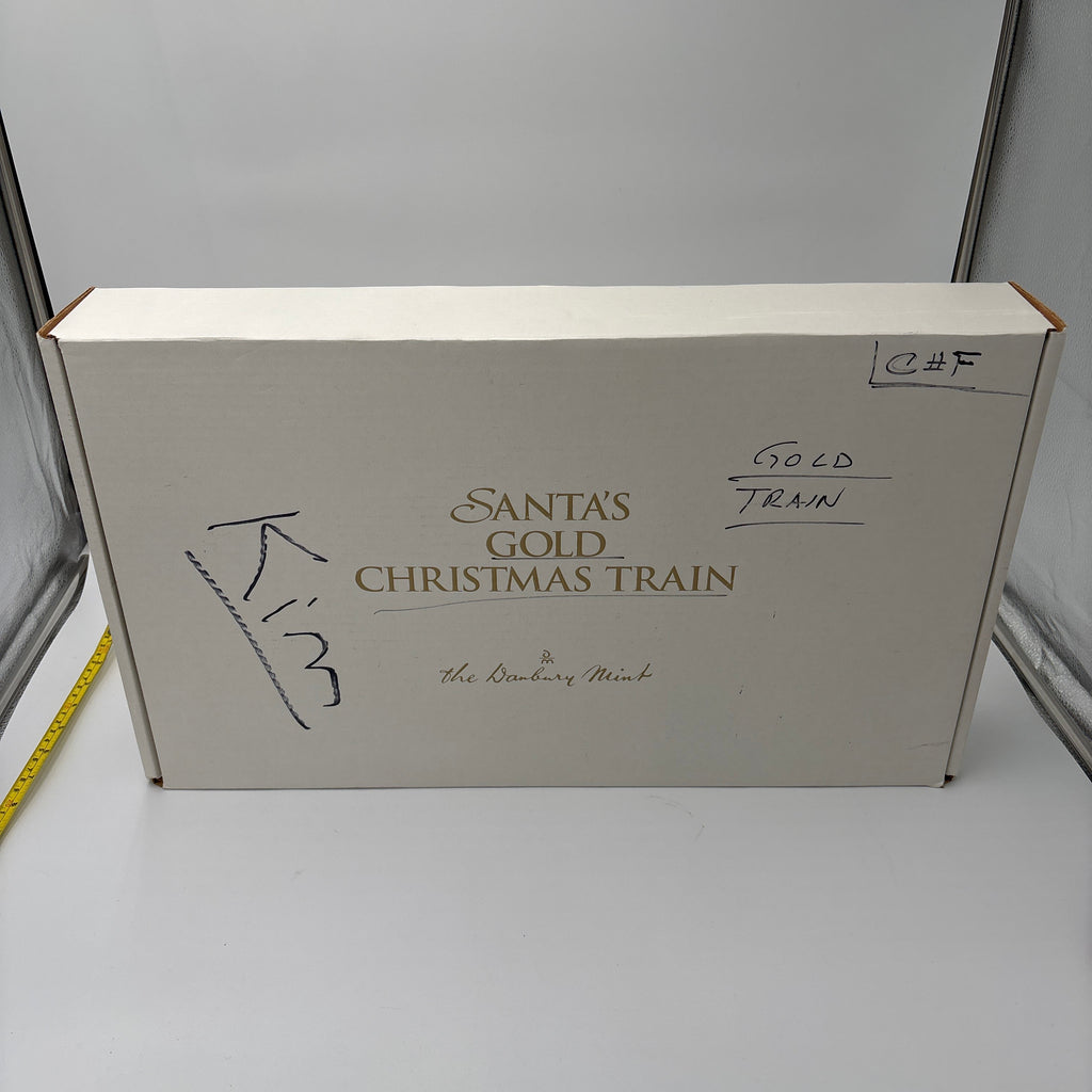 The Danbury Mint Santa’s Gold Christmas Train in Box