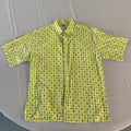 Tori Richard short-sleeve button-up shirt featuring an all-over retro palm tree and island motif, 100% Cotton size M.#4