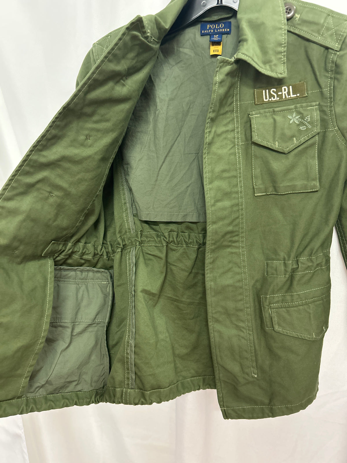 Ralph Lauren Canvas Embroidered Military Jacket Ladies Small (7)