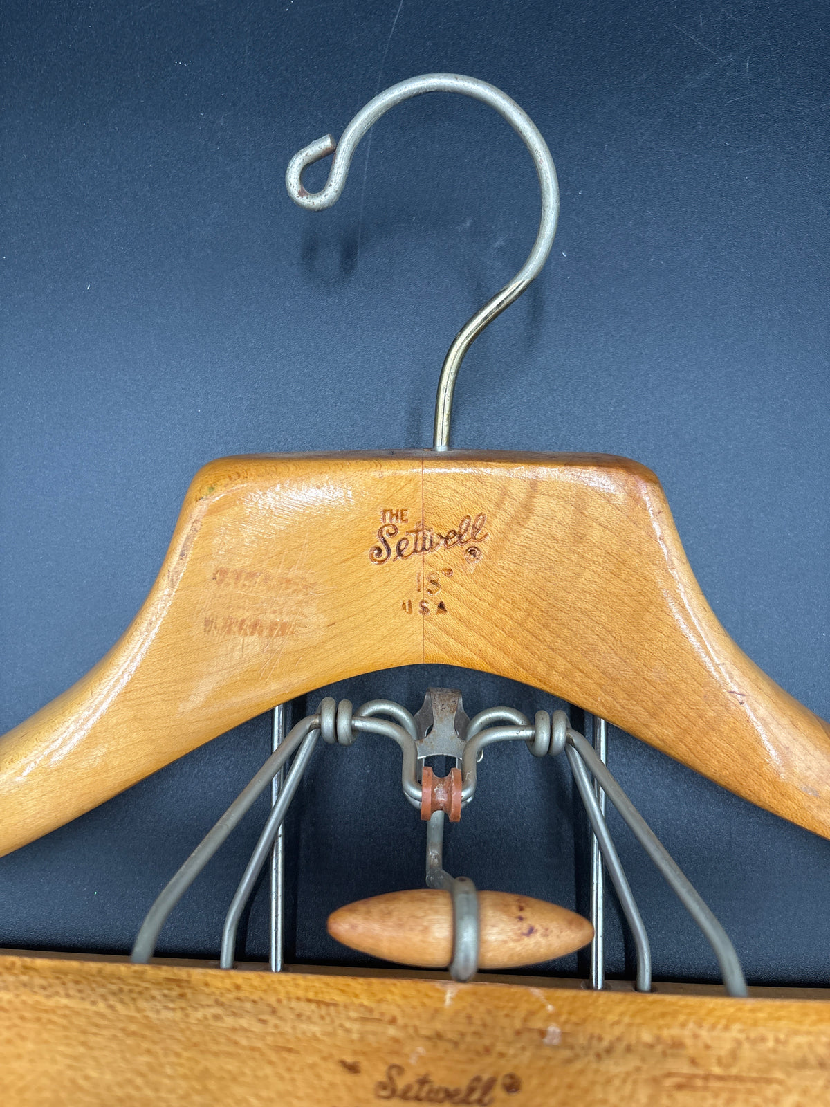 VTG The Sewell Suit Wood Hanger