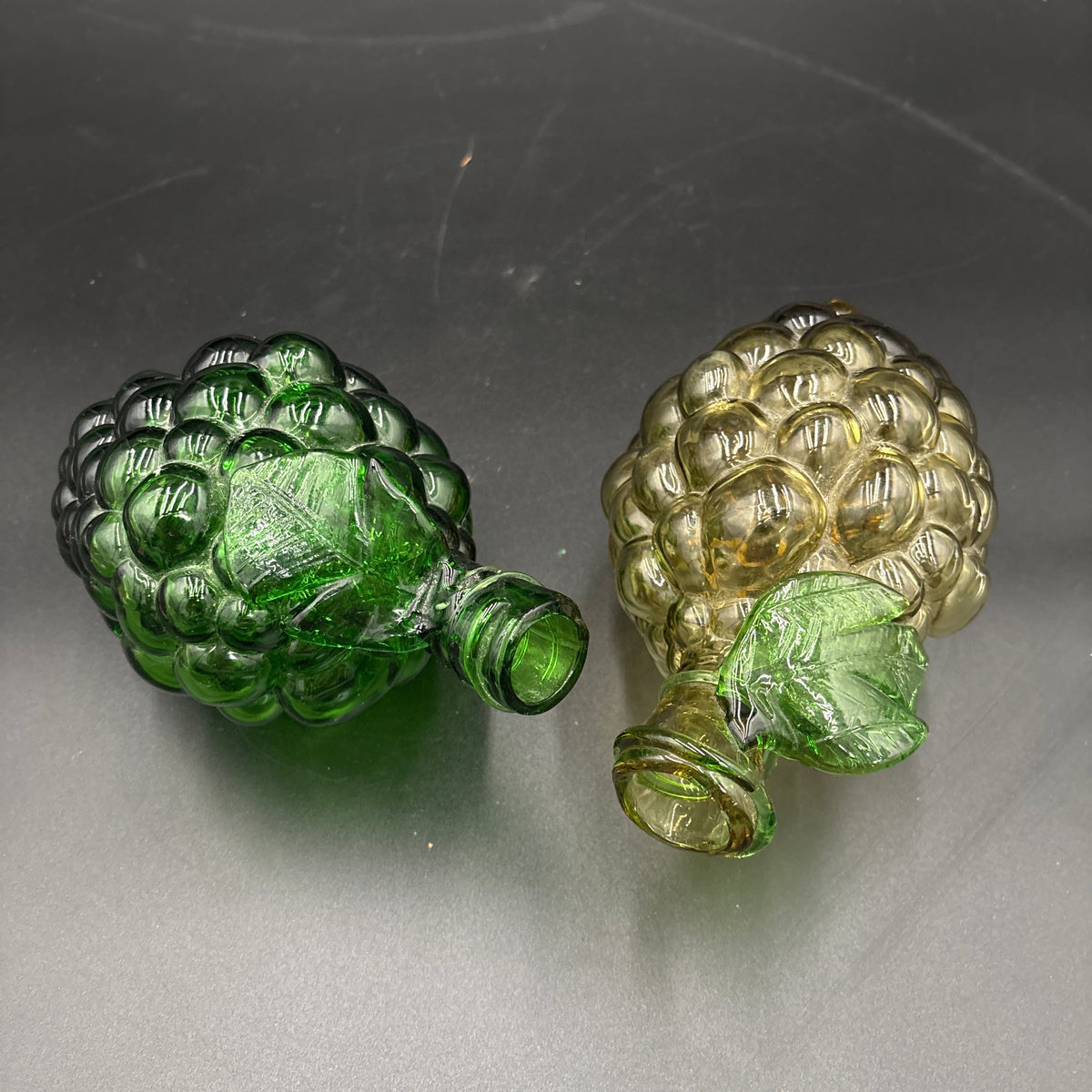 VTG Set of 2 Reclining Grape Cluster Bottles