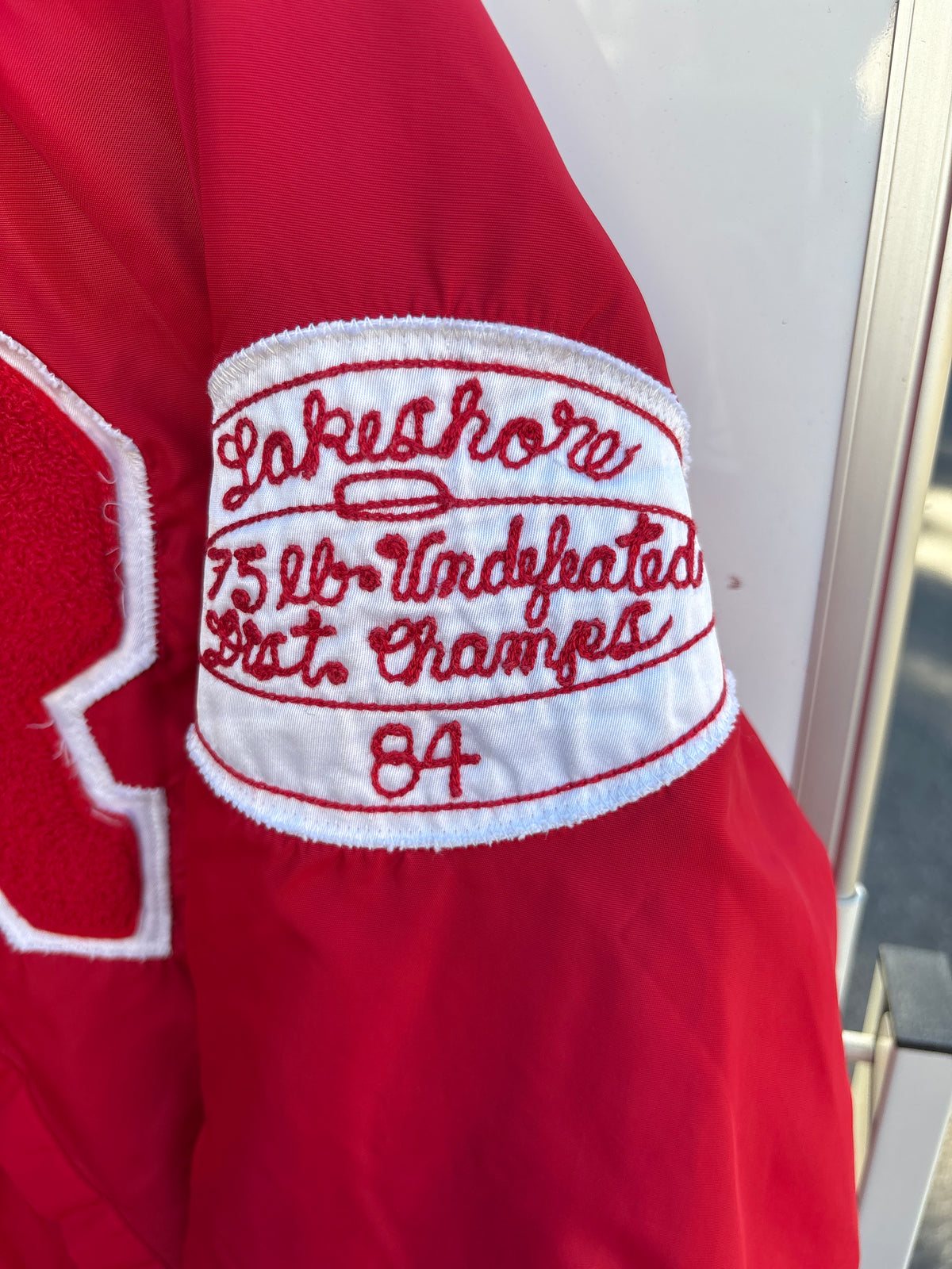 VTG 1984 Lakeshore 75 lbs Undefeated District Champs size 44-46 L Jacket