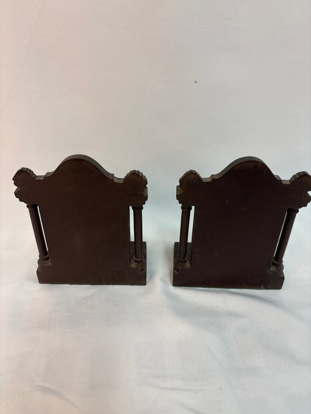 Vintage Bradley & Hubbard Cast Iron Bookends – Henry Wadsworth Longfellow Art Deco Set of 2