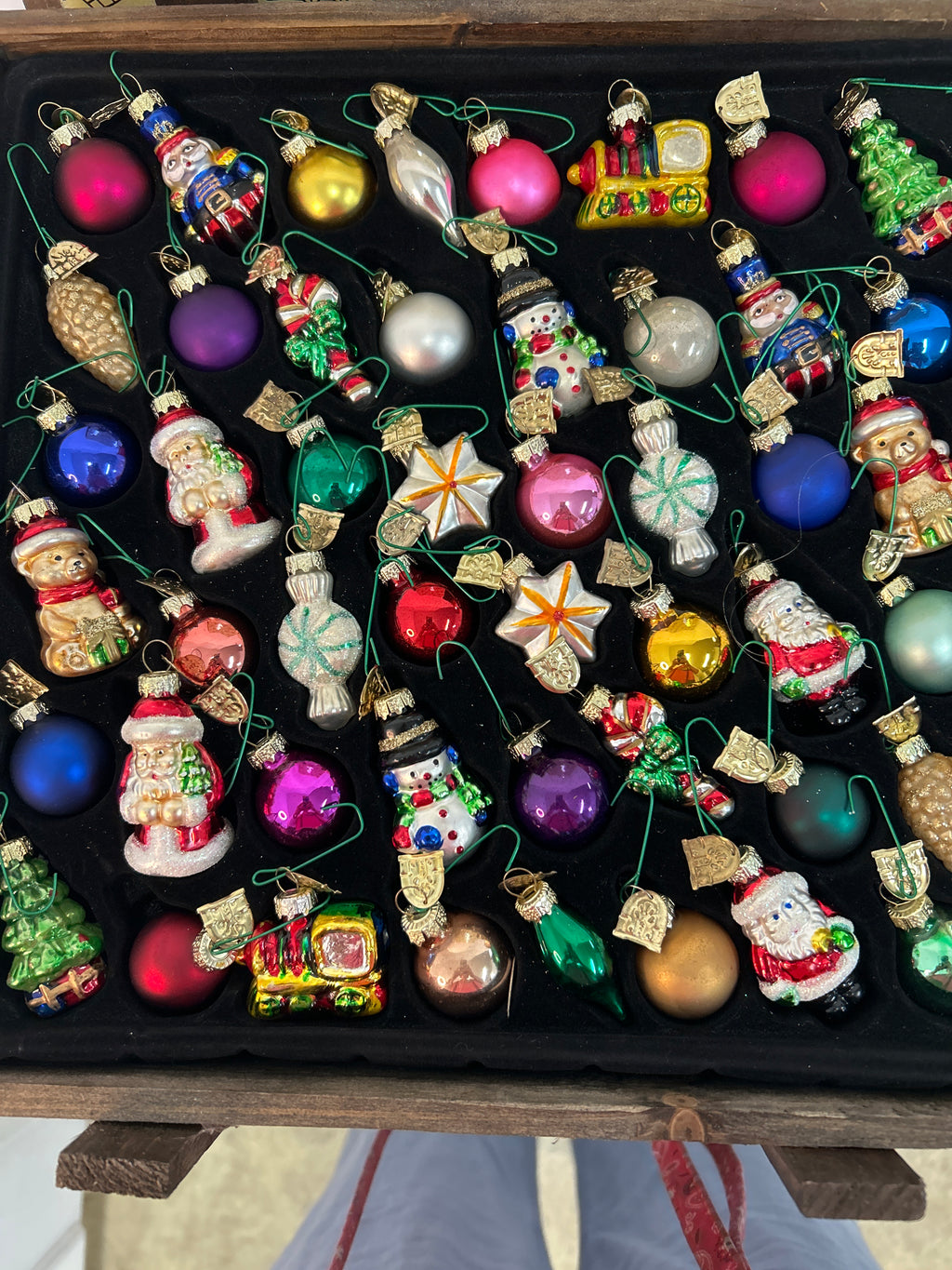 Vintage 48 piece Thomas Pacconi Mini Glass Christmas Ornaments