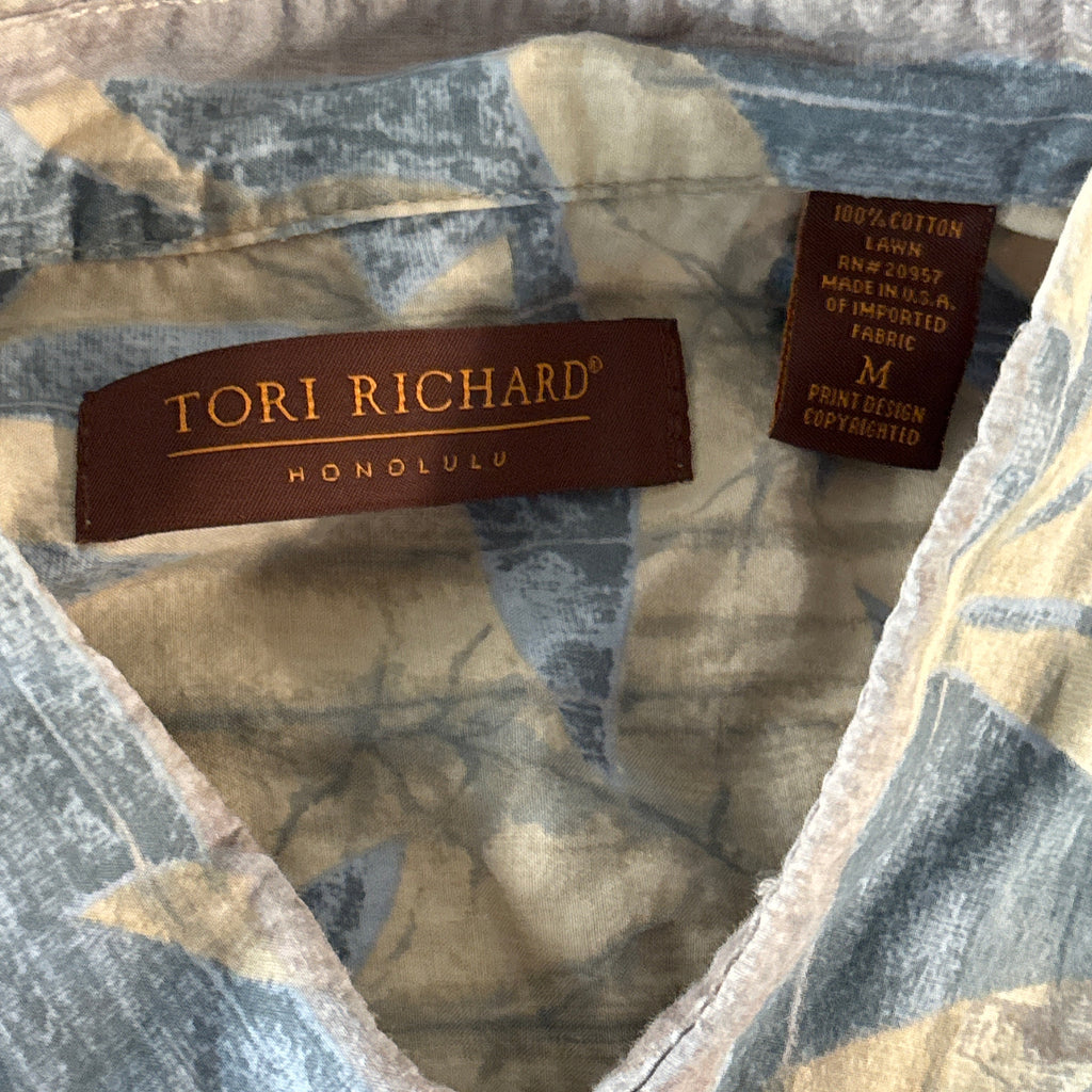 Tory Richard Hawaiian 100% Cotton short sleeve shirt size M #7