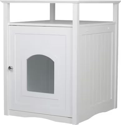 Brand New Merry Products Cat Washroom / Litter Box Enclosure & Night Stand (White, Model MP5006)