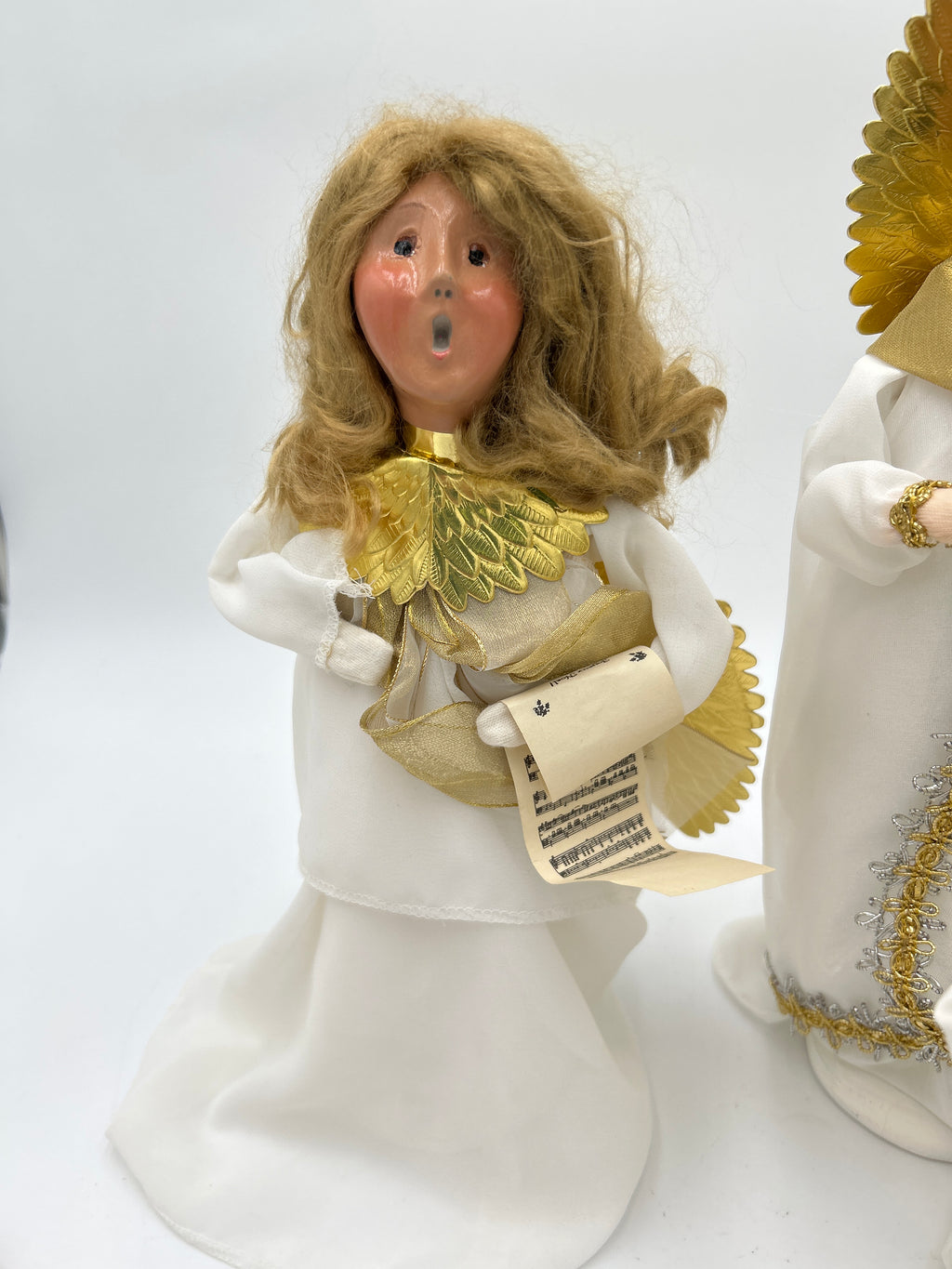 Lot of 4 Byers Choice Caroler Angel Figurines - Vintage 1987, 2005 & Tree Topper