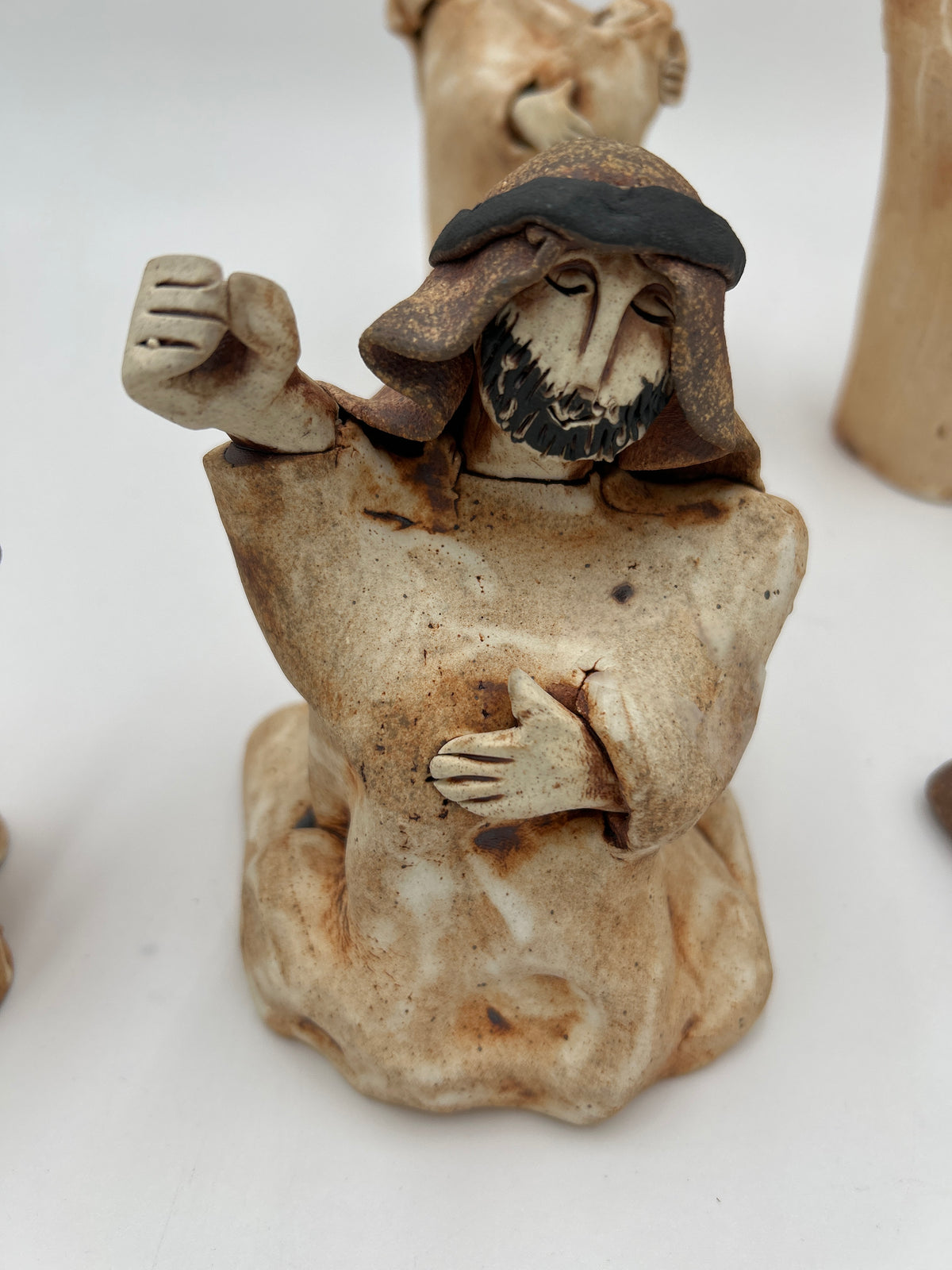Pottery Nativity Set Minimalist 6 Piece Christmas Creche - Mud Dabbers