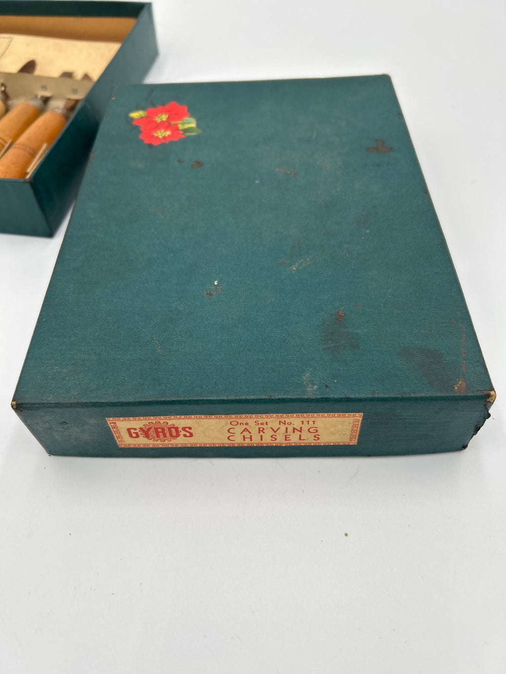 Vintage Gyros No. 111 Carving Chisels 6-Piece Wood Carving Tool Set with Box