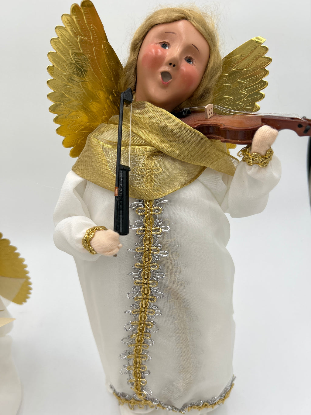 Lot of 4 Byers Choice Caroler Angel Figurines - Vintage 1987, 2005 & Tree Topper
