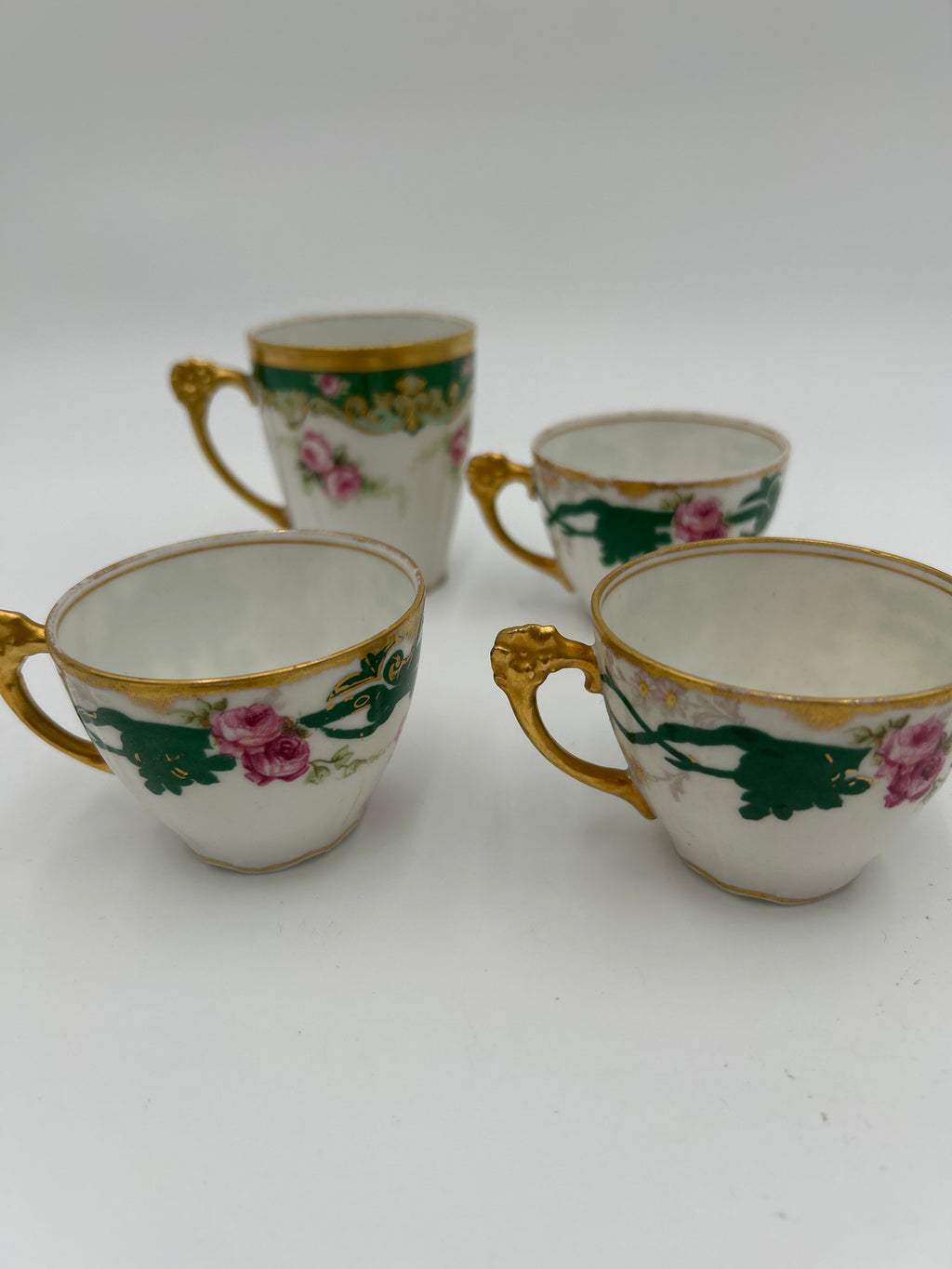 Vintage Elite Limoges France Porcelain Tea Cup & Saucer Partial Set Lot of 9