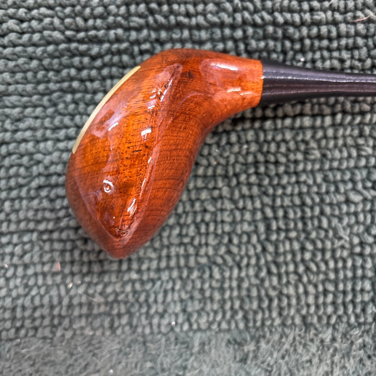(Hillerich & Bradsby) PowerBilt #1 persimmon wood golf club with a brass sole plate Excellent Condition