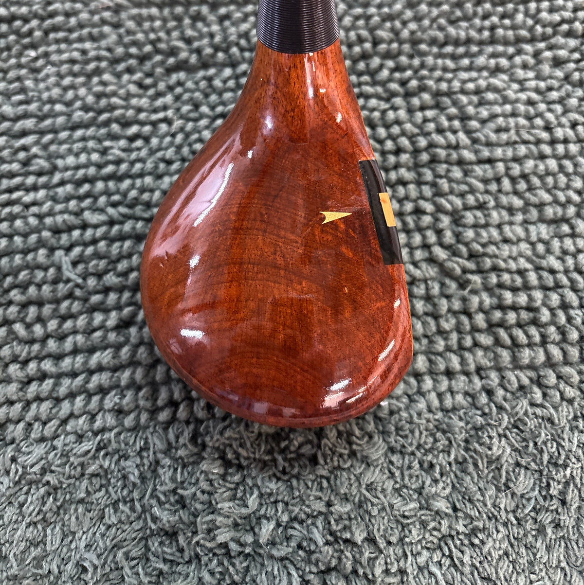 (Hillerich & Bradsby) PowerBilt #1 persimmon wood golf club with a brass sole plate Excellent Condition