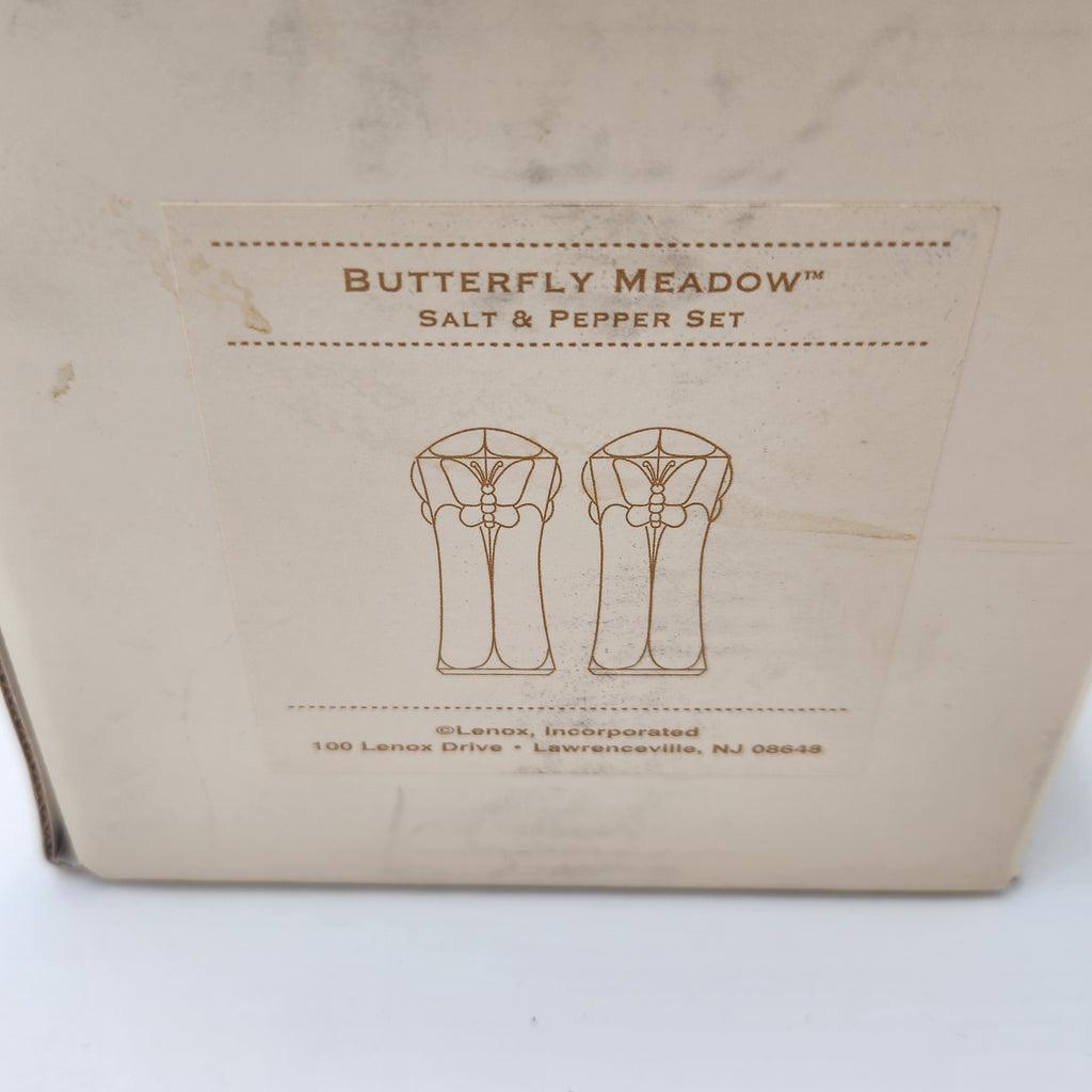 Lenox "Butterfly Meadow" Crystal Salt & Pepper Shakers Set – with Original Box