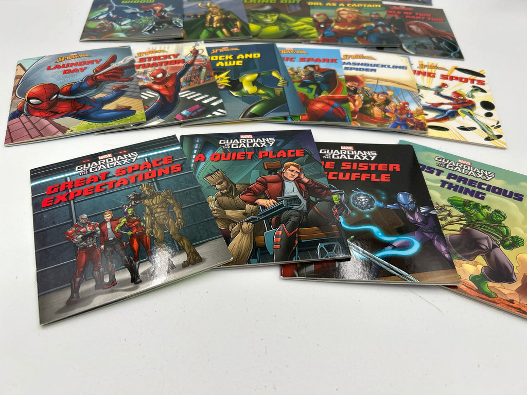 Marvel Kids Storybook Lot of 21: Avengers, Spider-Man & Guardians of the Galaxy Paperbacks