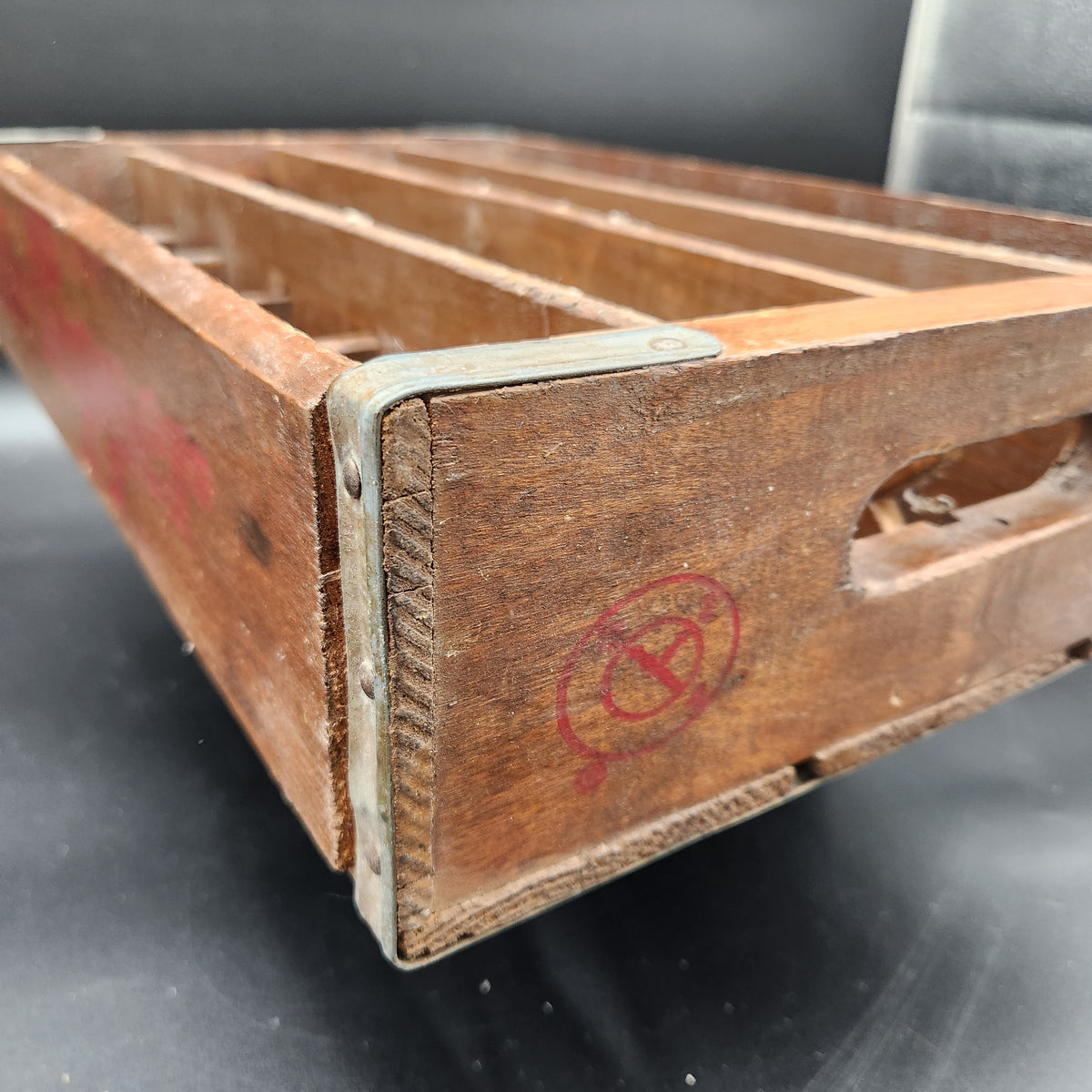 Vintage 24 Slot Dr Pepper Wooden Soda Crate Divided Box Crate 1950s/1960s