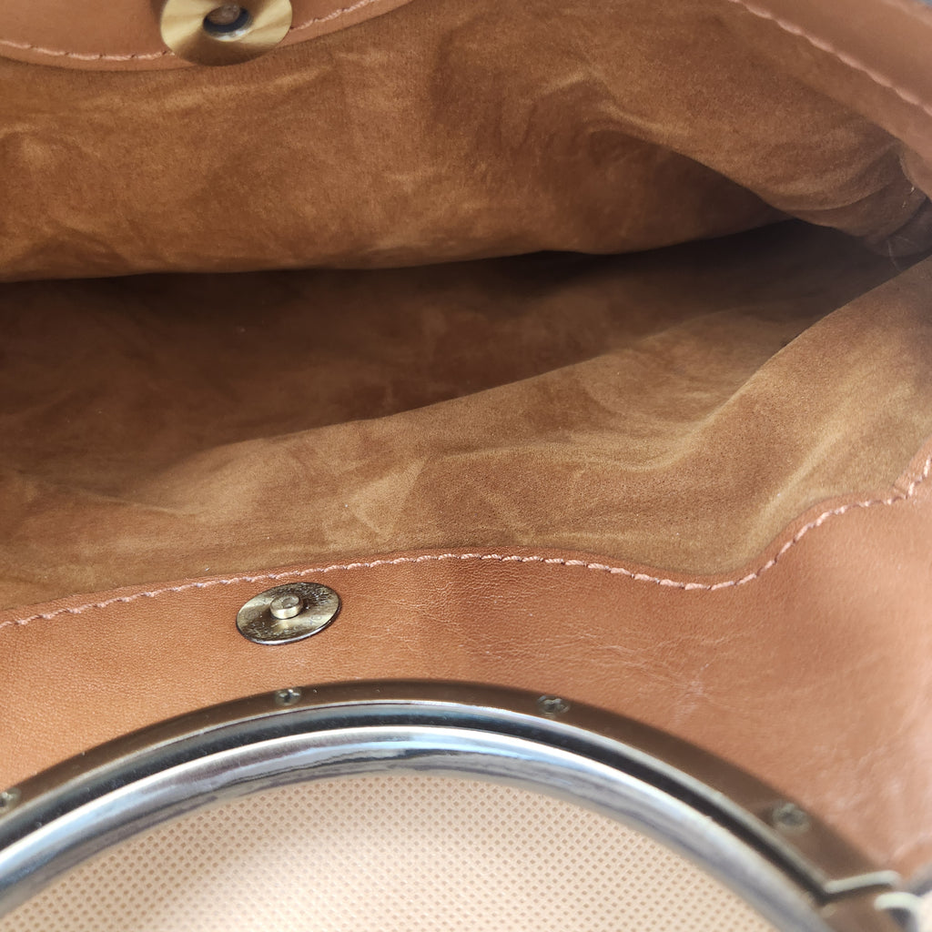 Patricia Nash Birds of Paradise Leather Satchel Bag & Coin Purse Set Dustbag