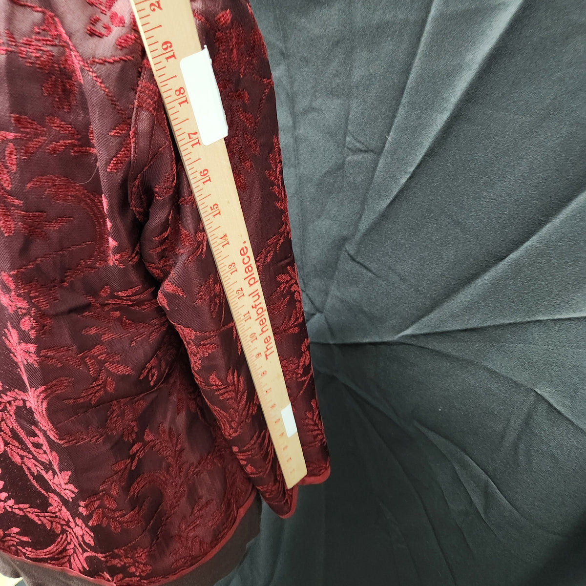 NWT Coldwater Creek Reversible Tapestry Jacket PXS Crimson Red Boho Fall Leaf