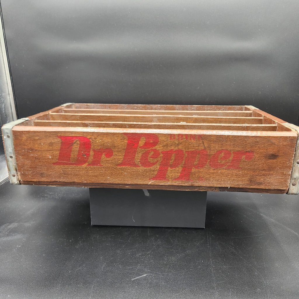 Vintage 24 Slot Dr Pepper Wooden Soda Crate Divided Box Crate 1950s/1960s