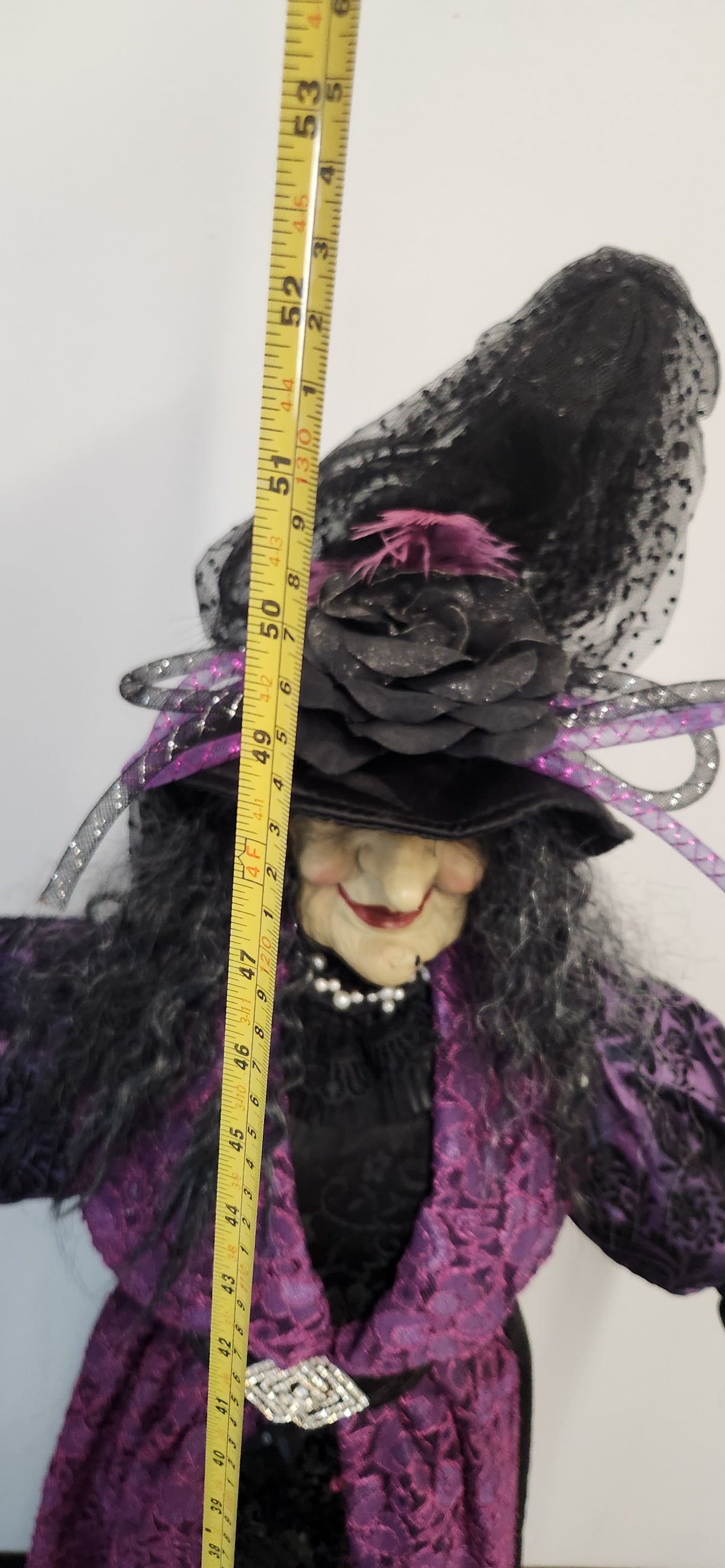 51" Deluxe Standing Halloween Witch Figure – Windy Hill Collection Style – Excellent Condition