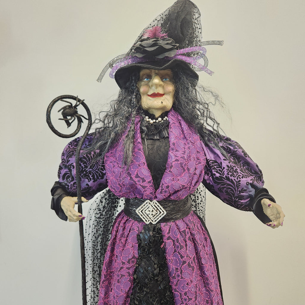 51" Deluxe Standing Halloween Witch Figure – Windy Hill Collection Style – Excellent Condition