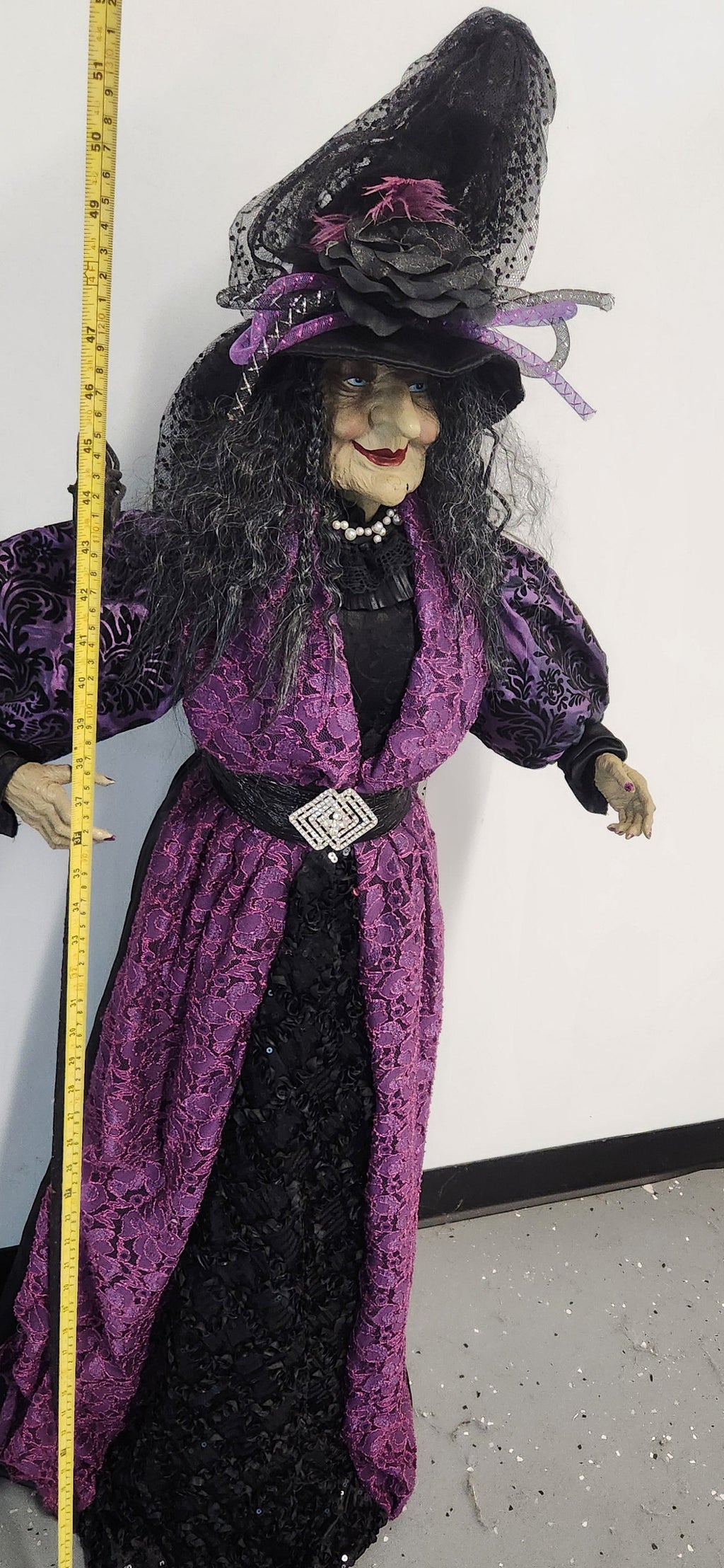 51" Deluxe Standing Halloween Witch Figure – Windy Hill Collection Style – Excellent Condition