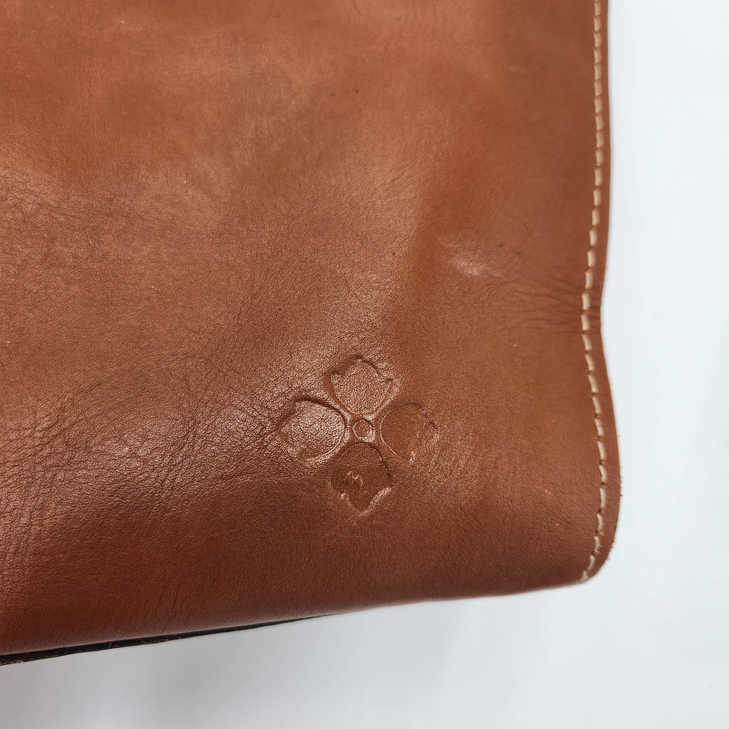 Patricia Nash Zancona Tote in the Florence tan/cognac tooled leather finish