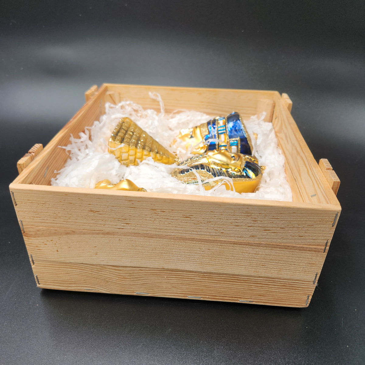 VTG 1999 Kurt S. Adler Polonaise "Egyptian Collection" 4 Pc. Ornament Set Crate INTACT WAX SEAL