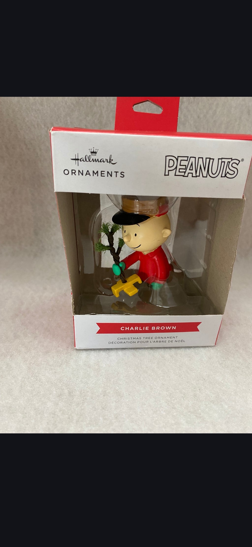 Peanuts 24" Musical Charlie Brown Tree w/ Linus Baby Blanket & 2 Hallmark Box Ornaments
