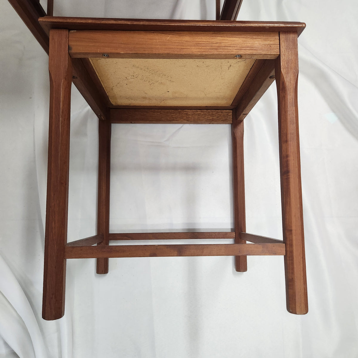 Vintage Mid Century Danish Teak Nesting Tables with Floral Tile Top - Set of 3