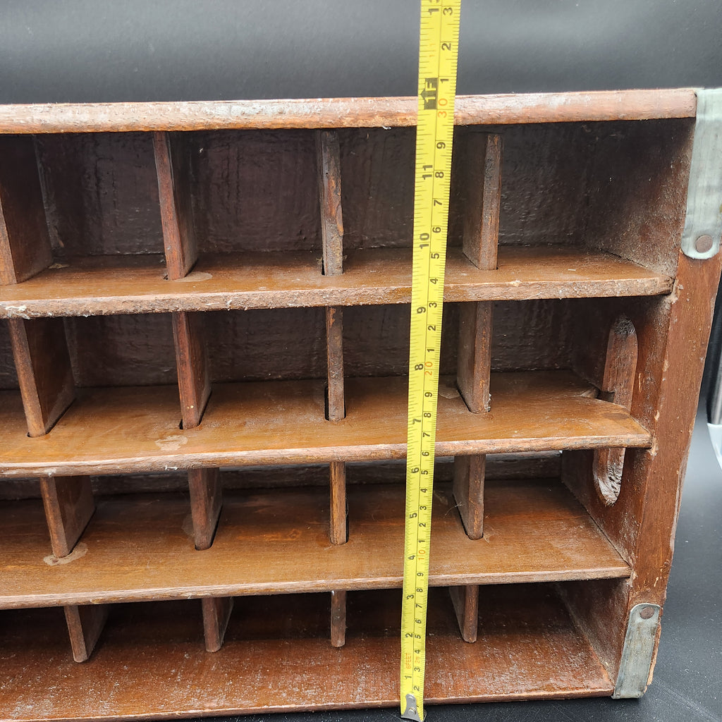 Vintage 24 Slot Dr Pepper Wooden Soda Crate Divided Box Crate 1950s/1960s