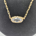 Kendra Scott Elisa Luxe Short Pendant Necklace NWT front view showing pendant on customizable chain