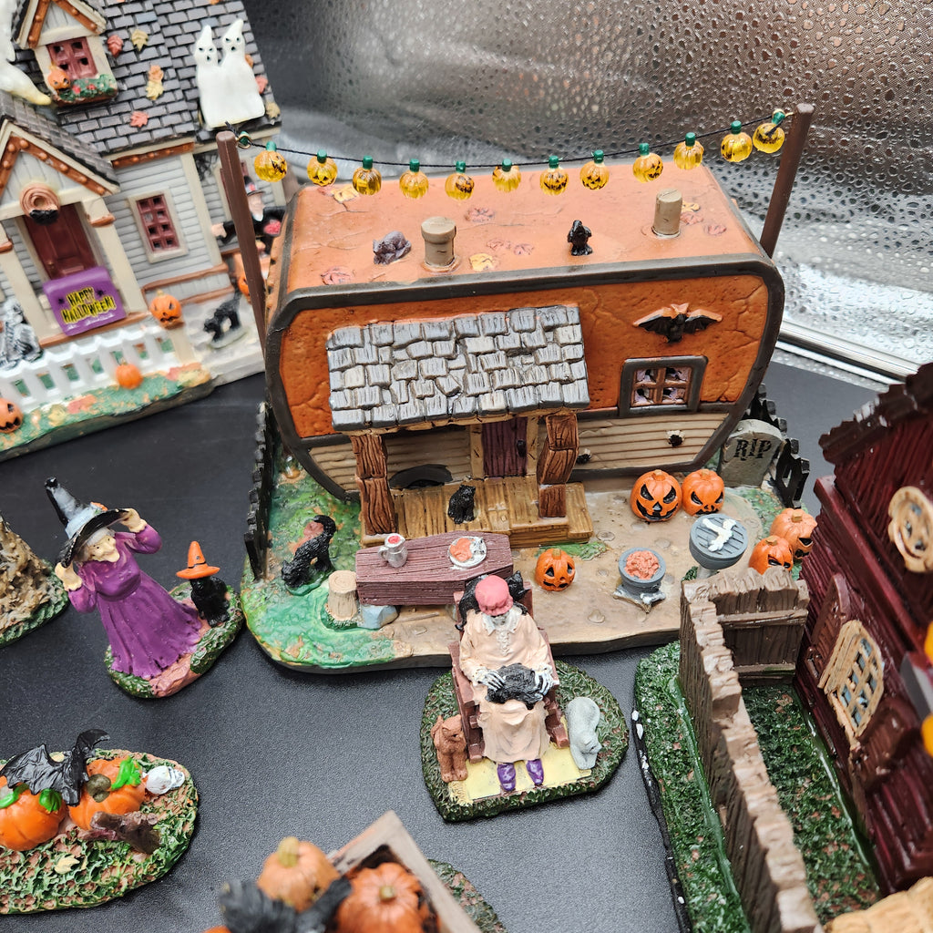 Lemax Spooky Town "Autumn Harvest & Town Square" Mega Village Bundle — 100% Complete in Box (CIB)