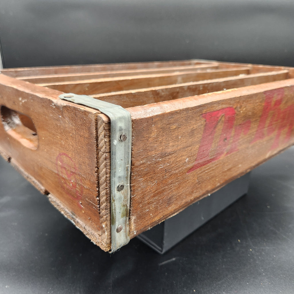 Vintage 24 Slot Dr Pepper Wooden Soda Crate Divided Box Crate 1950s/1960s