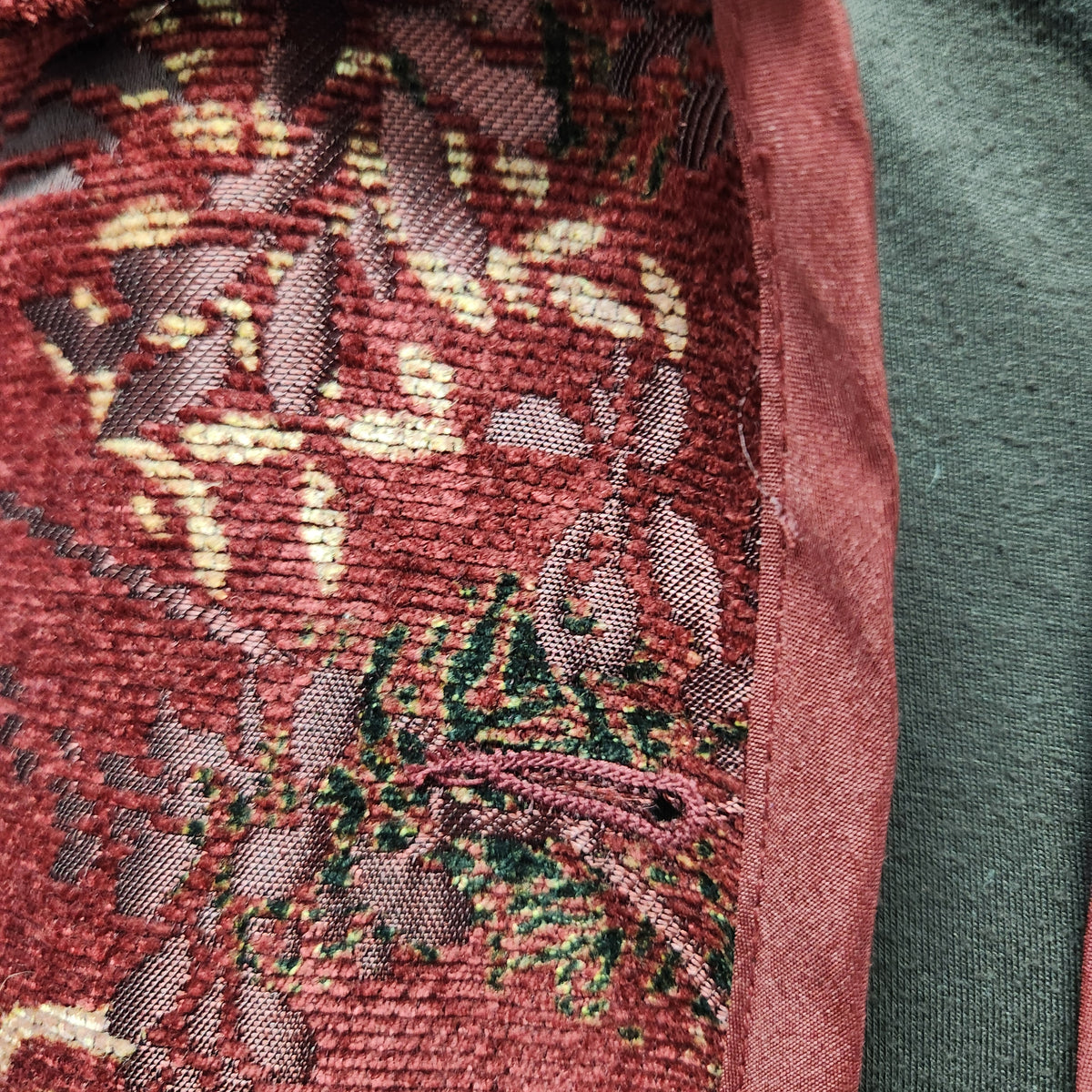 NWT Coldwater Creek Reversible Tapestry Jacket PXS Crimson Red Boho Fall Leaf