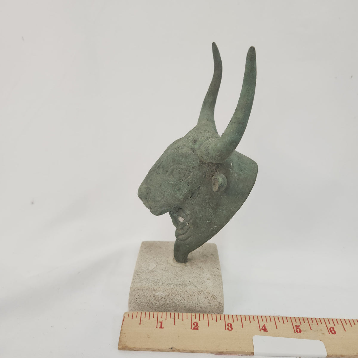 VTG Vintage 1981 Minoan Bull Head Rhyton Statue | Ancient Greek Bronze Replica