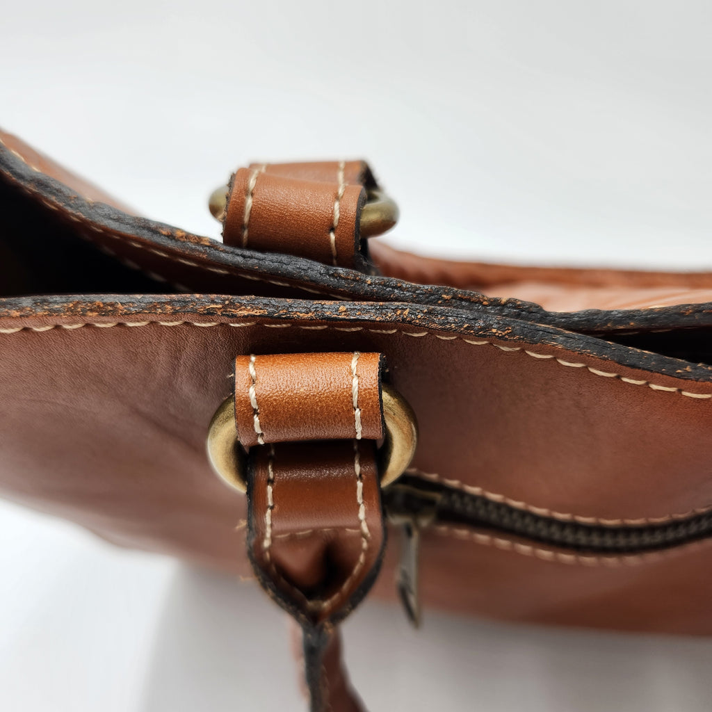 Patricia Nash Zancona Tote in the Florence tan/cognac tooled leather finish
