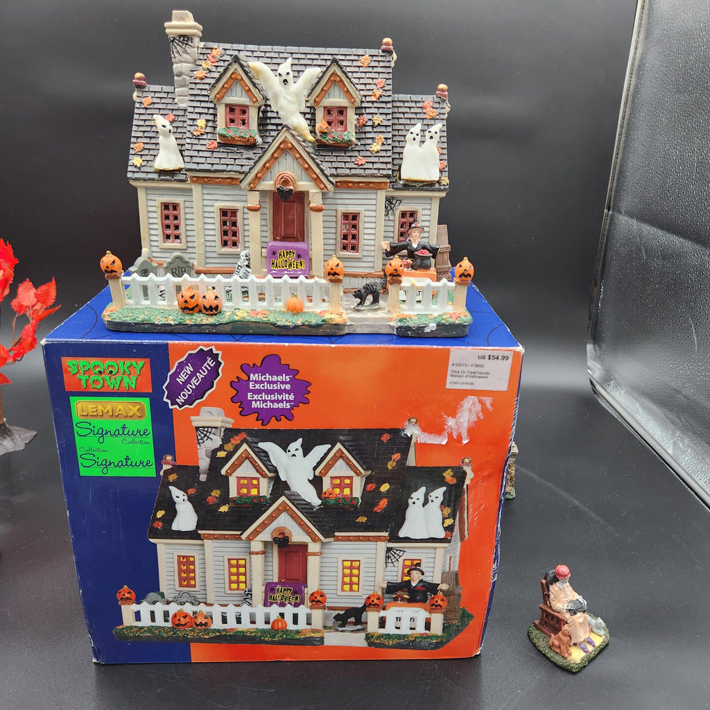Lemax Spooky Town "Autumn Harvest & Town Square" Mega Village Bundle — 100% Complete in Box (CIB)